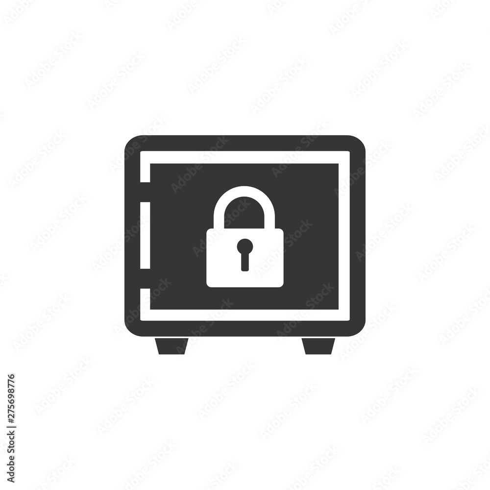 Aufkleber Bank vault icon template black color editable. Bank locker or security box symbol vector sign isolated on white background. Simple logo vector illustration for graphic and web design.