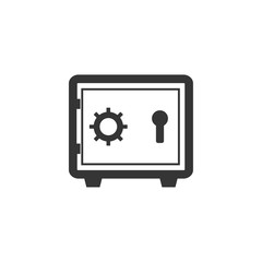 Bank vault icon template black color editable. Bank locker or security box symbol vector sign isolated on white background. Simple logo vector illustration for graphic and web design.