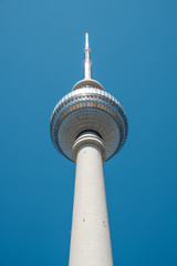 The Berlin Television tower (Fernsehturm) in Berlin, Germany -