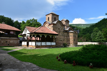 Fototapeta na wymiar The church in the old Eastern Orthodox Monastery of Saint John the Evangelist near Poganovo village, Serbia