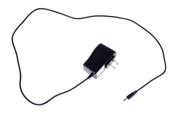 12 volt battery charger on white background