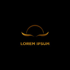 vector illustration luxury bird wing logo for business consulting company in gold logo color flat design isolated style