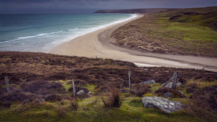 Mid December Outer Hebrides Scotland.  Tolsta  beach in Stornoway, beautifully bold & uncluttered.