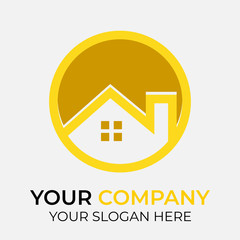 real estate logo design with modern concept on white background
