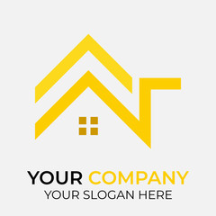 real estate logo design with modern concept on white background