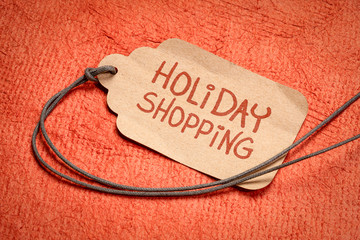 Holiday shopping - text on a price tag