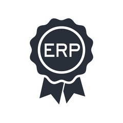 ERP system, Enterprise resource planning.Business automation and innovation.Efficiency reward.Vector icon.