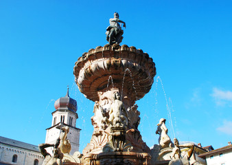 Fountain of Neptune, fontana del Nettuno, Trento, Trentino Alto Adige, Italy
