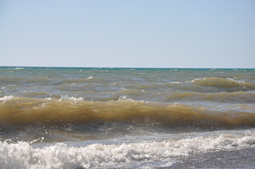 waves on the beach