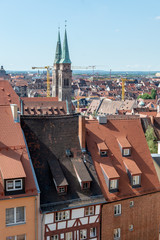 Fototapeta na wymiar Nuremberg old town skyline