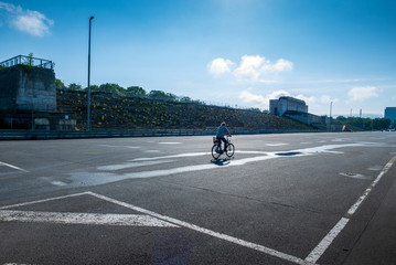 NUREMBERG, GERMANY - JUNE 13, 2019: The great road is almost 2 km long and 40 m wide. It was...