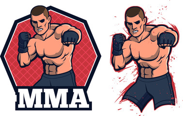 MMA Fighter with replaceable Gloves