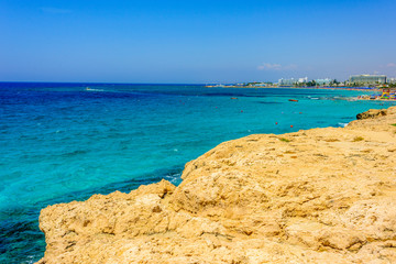  beautiful view of the blue waters of the coast of aya napa