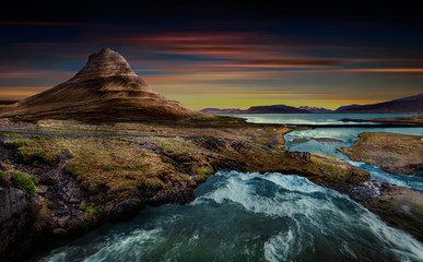 Obraz na płótnie Canvas Kirkjufellsfoss waterfall - Iceland