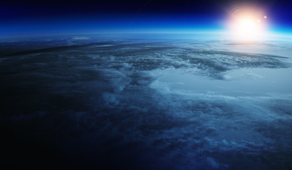 Abstract planets and space background