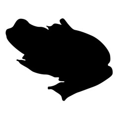 African Tree Toad Silhouette Vector