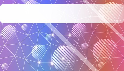 Decorative pattern with triangles, line, circle, space for text style. For textures or wallpaper. Vector illustration. Creative gradient color.