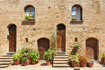 Fototapeta na wymiar The beautiful old city Pienza, Italy