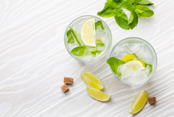 Summer drinks with ice