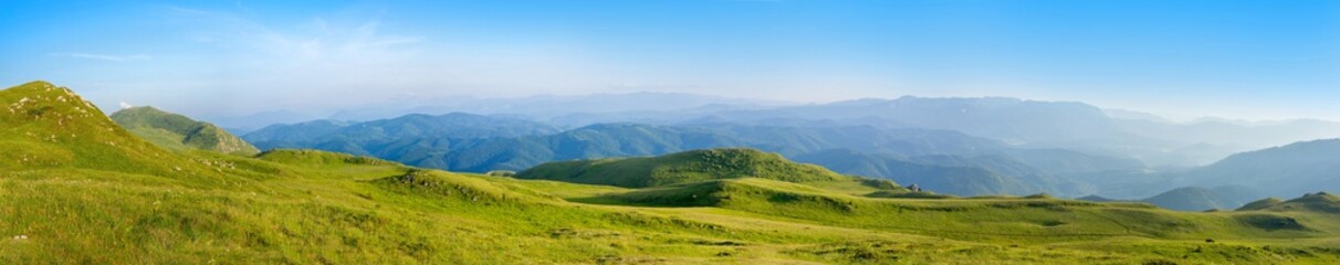 Panorama of Olympic mountain Jahorina in Bosnia and Herzegovina.