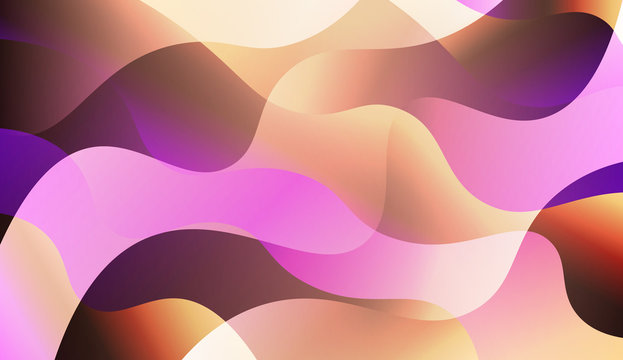 Wave Abstract Background. For Creative Templates, Cards, Color Covers Set. Vector Illustration.