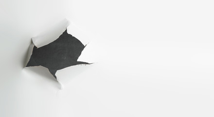 Effect of torn paper hole
