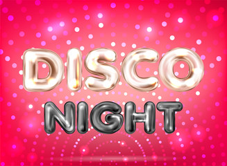 Disco Night red banner