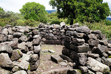 Sardinien Mauern der Nuraghe Mannu am Golf von Orosei
