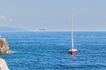 Sailing yacht in the Adriatic Sea
