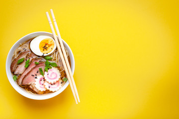 Naklejka na ściany i meble Japanese nodle soup ramen