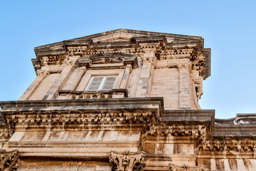 Facade of the Church. Dubrovnik, Croatia