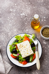 Traditional Greek salad with feta