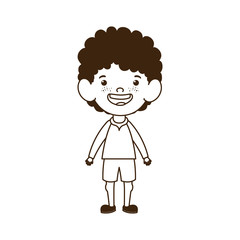 silhouette of baby boy standing smiling on white background
