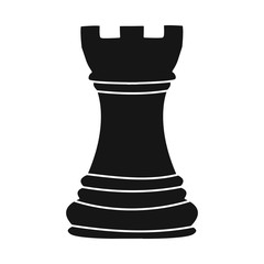 Vector design of rook and black sign. Set of rook and tower vector icon for stock.