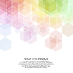 color abstract background. hexagon design. polygonal style. vector illustration