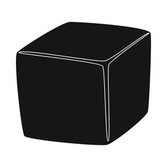 Vector illustration of cube and ice icon. Collection of cube and block stock vector illustration.