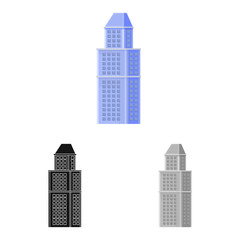 Fototapeta premium Isolated object of rise and high sign. Set of rise and urban stock vector illustration.