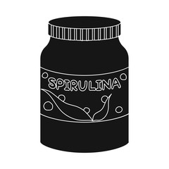 Isolated object of algae and supplement icon. Set of algae and ingredient stock vector illustration.