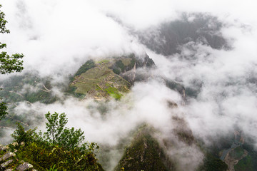 Waiting for a clear view at the top of Wayna Picchu