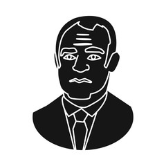 Vector illustration of man and face sign. Collection of man and hair stock vector illustration.