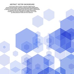 abstract background. layout for advertising blue hexagons. eps 10