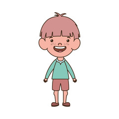 baby boy standing smiling on white background