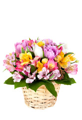 Bouquet from different bright colors