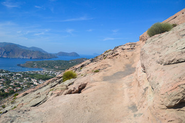 Landscape of Volcano island in Sicily