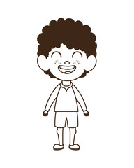 silhouette of baby boy standing smiling on white background