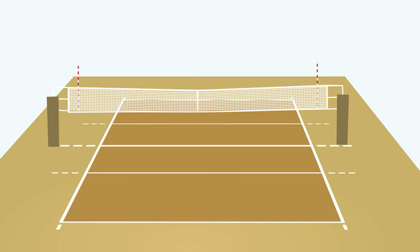 Volleyball court. vector illustration