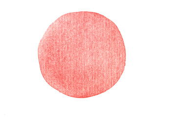 Hand painted ink blob. Hand drawn grunge circle. Graphic design element .