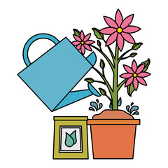 tools decoration gardening flat design