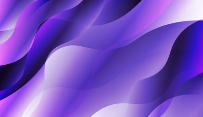 Obraz premium Abstract Waves. Futuristic Technology Style Background. For Your Design Wallpapers Presentation. Vector Illustration with Color Gradient