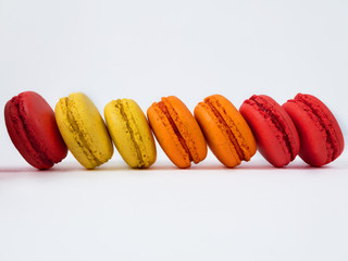 french macaroons on white